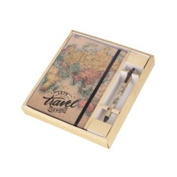 Cuaderno A5 + Bolígrafo OLD MAP