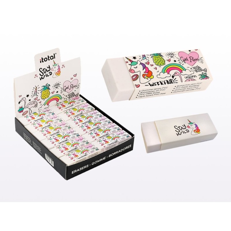 Goma de borrar UNICORN - expositor 24 uds Goma de borrar UNICORN - expositor 24 uds