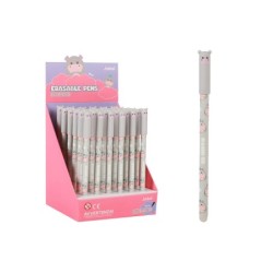 Bolígrafo Borrable con Tapa HIPPO - expositor 36 uds