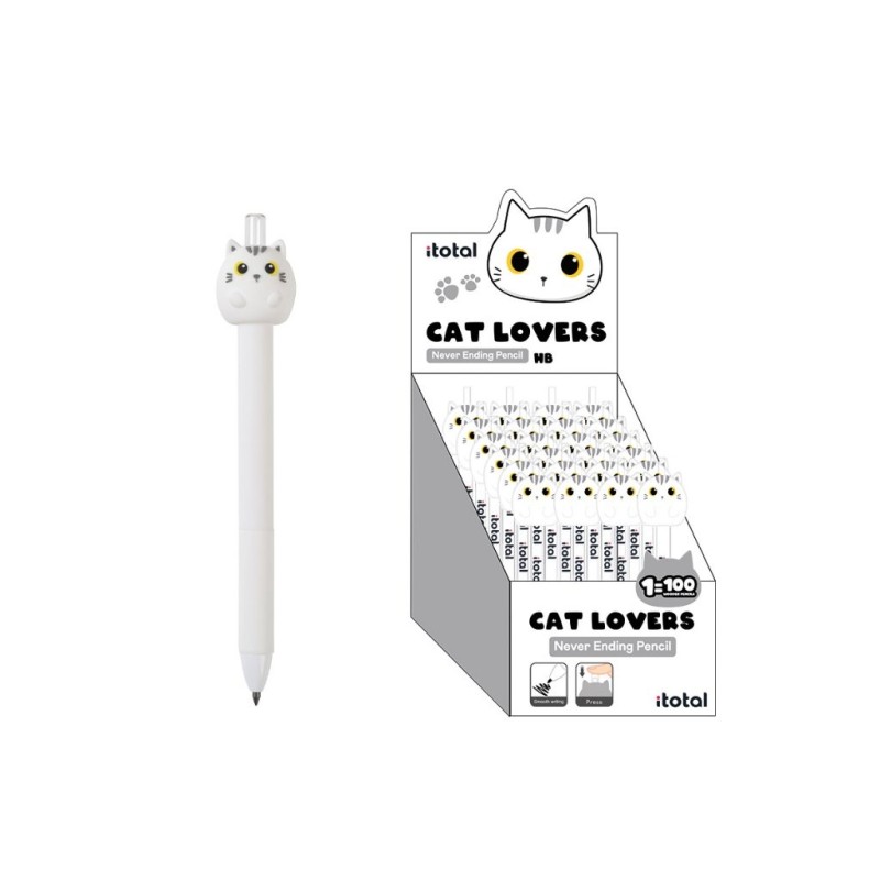 Lápiz Never Ending WHITE CAT - expositor 24 uds Lápiz Never Ending WHITE CAT - expositor 24 uds