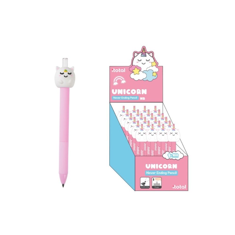 Lápiz Never Ending UNICORN - expositor 24 uds Lápiz Never Ending UNICORN - expositor 24 uds