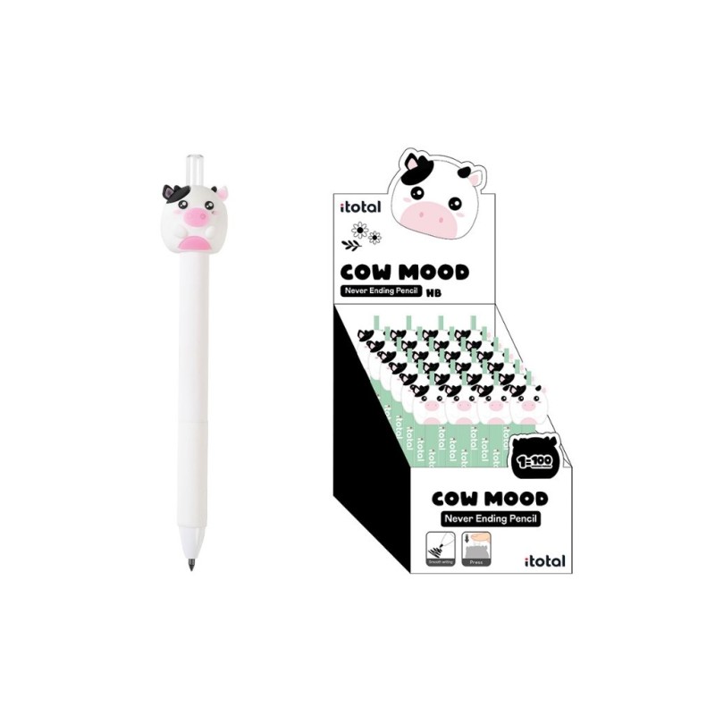 Lápiz Never Ending COW - expositor 24 uds Lápiz Never Ending COW - expositor 24 uds
