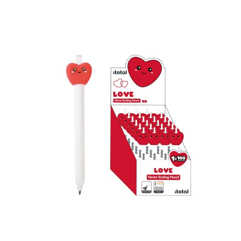 Lápiz Never Ending FOLLOW YOUR HEART - expositor 24 uds Lápiz Never Ending FOLLOW YOUR HEART - expositor 24 uds