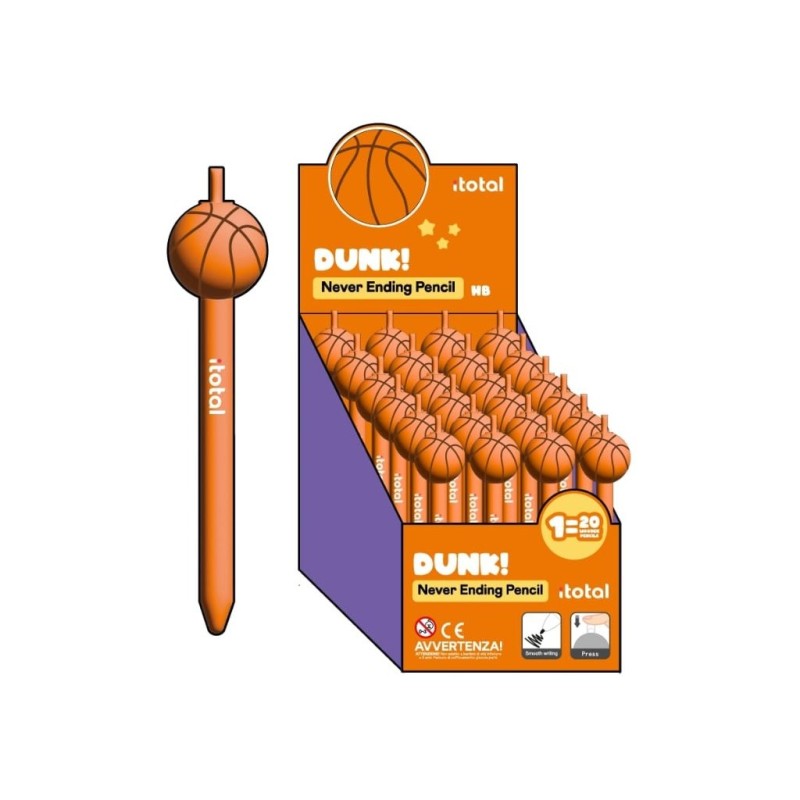 Lápiz Never Ending BASKETBALL - expositor 24 uds Lápiz Never Ending BASKETBALL - expositor 24 uds
