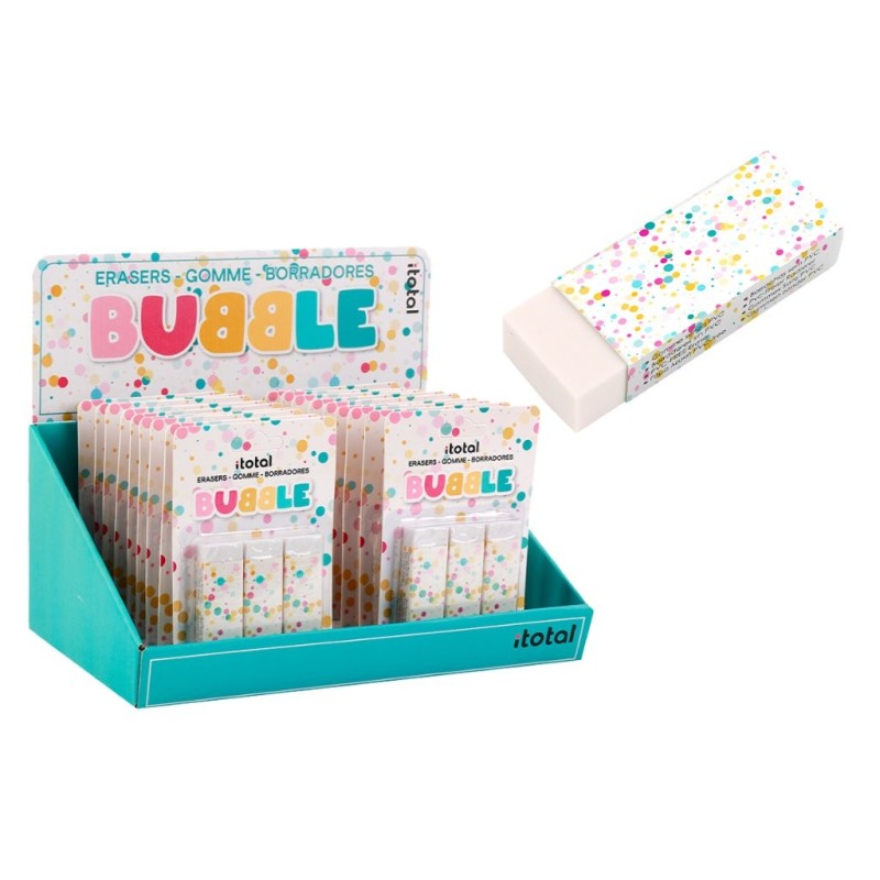 Goma de borrar BUBBLES - expositor 18 uds Goma de borrar BUBBLES - expositor 18 uds