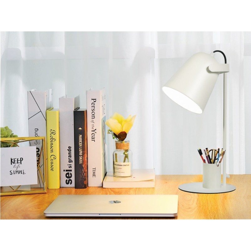 Lámpara de escritorio con soporte para Smartphone blanco Lámpara de escritorio con soporte para Smartphone blanco