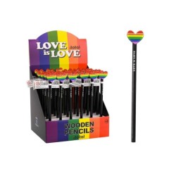 Lápiz LOVE IS LOVE - expositor 36 uds