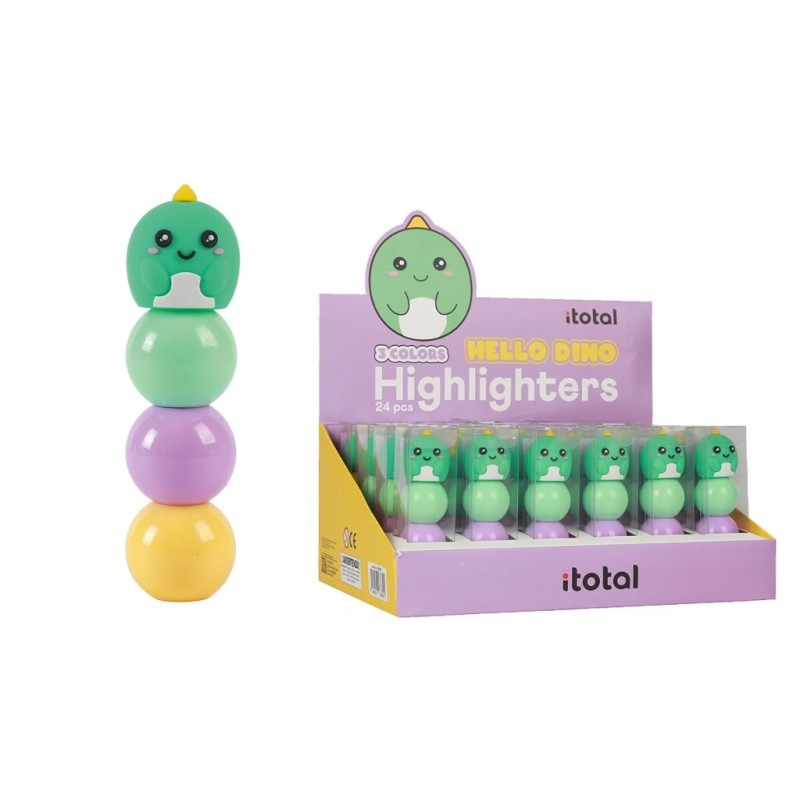 Resaltadores HELLO DINO - expositor 24 uds Resaltadores HELLO DINO - expositor 24 uds