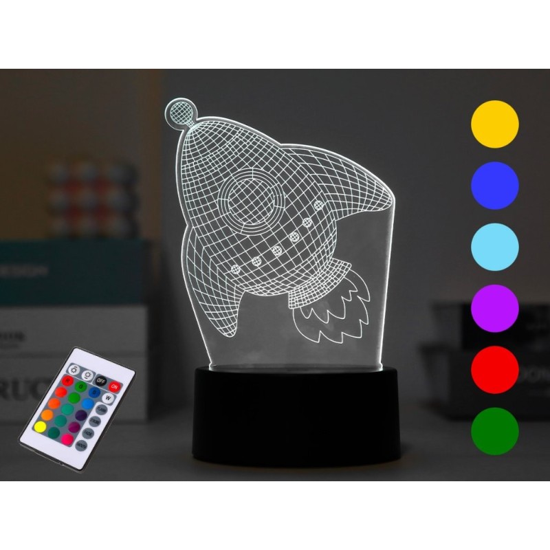 Lámpara LED 3D SPACE ADVENTURE Lámpara LED 3D SPACE ADVENTURE