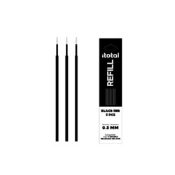 Set de 3 piezas de Recambio de Tinta Borrable para boligrafos 4 en 1 Negro