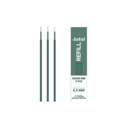 Set de 3 piezas de Recambio de Tinta Borrable para boligrafos 4 en 1 Verde