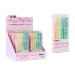 Bolígrafos de gel MACARON - expositor 12 uds