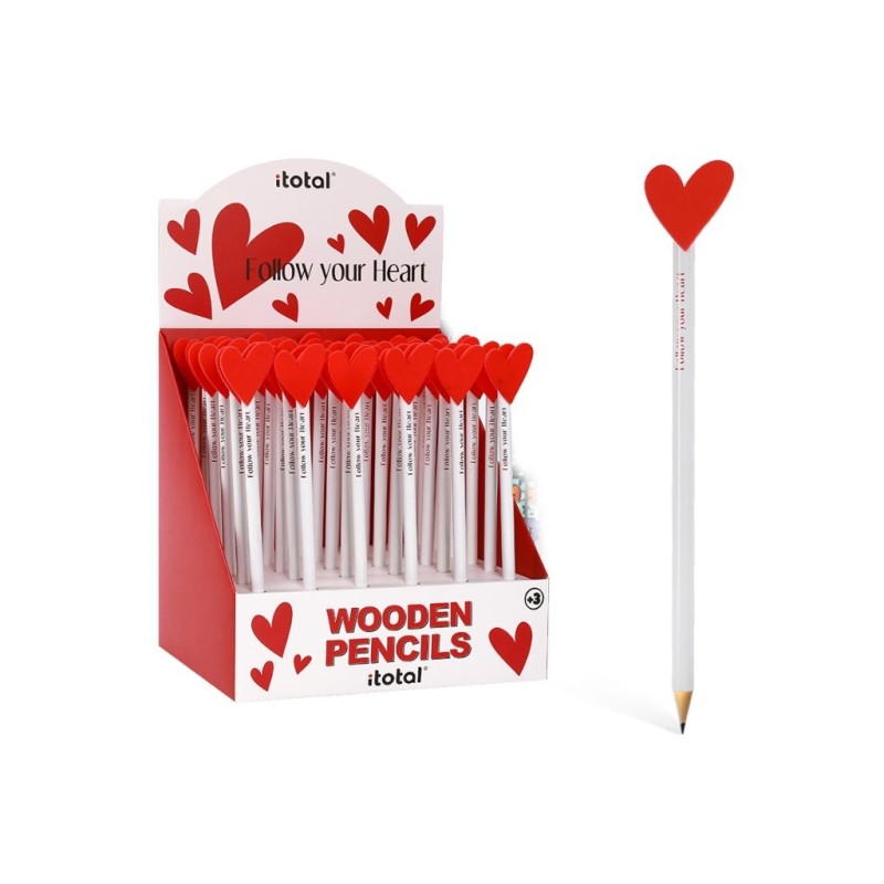 Lápiz FOLLOW YOUR HEART - expositor 36 uds Lápiz FOLLOW YOUR HEART - expositor 36 uds