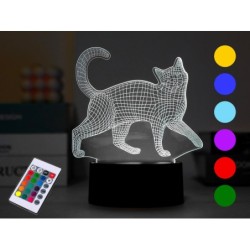 Lámpara LED 3D Gato