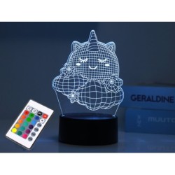 Lámpara LED 3D UNICORN