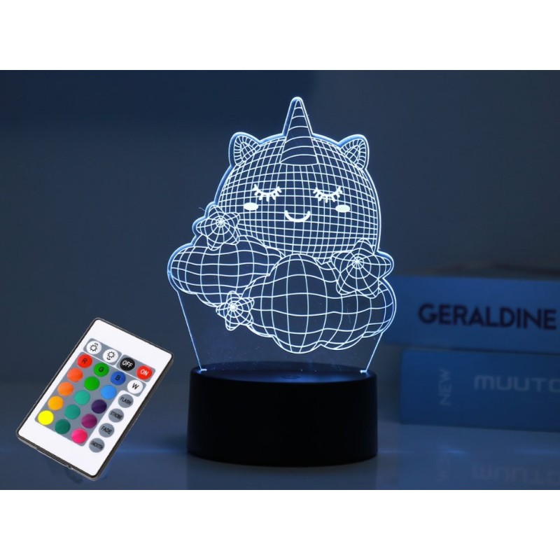Lámpara LED 3D UNICORN Lámpara LED 3D UNICORN