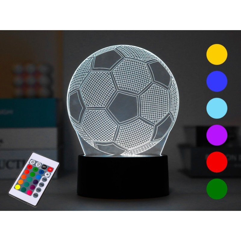Lámpara LED 3D Balón de fútbol Lámpara LED 3D Balón de fútbol