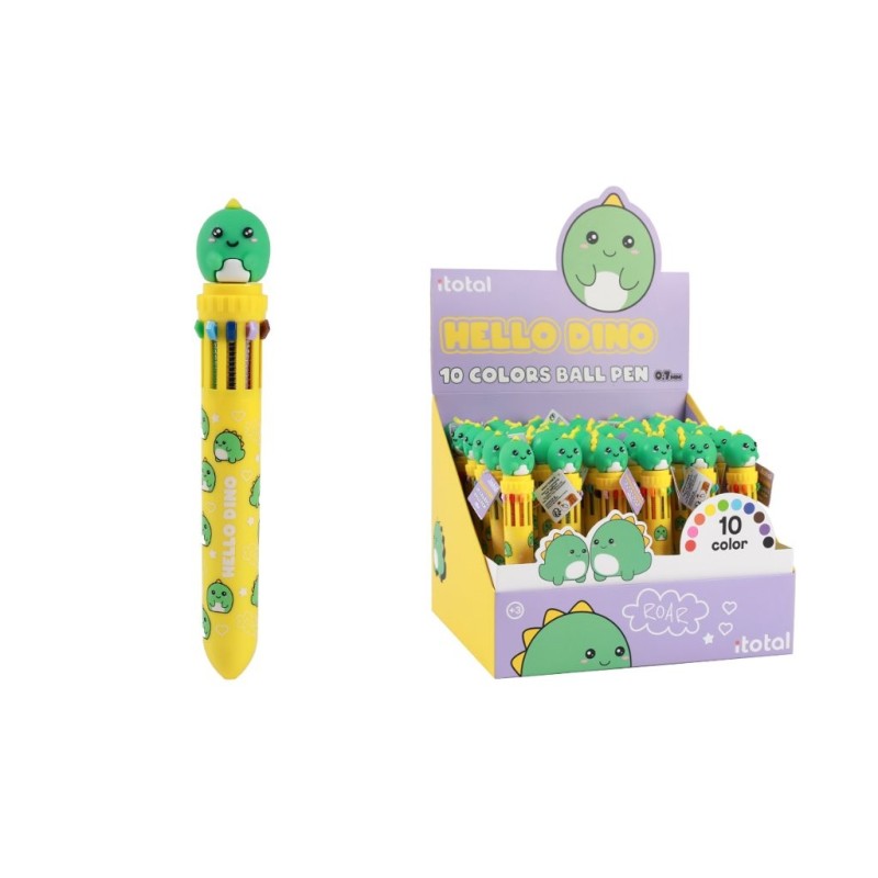 Bolígrafo Multicolor HELLO DINO - expositor 36 uds Bolígrafo Multicolor HELLO DINO - expositor 36 uds