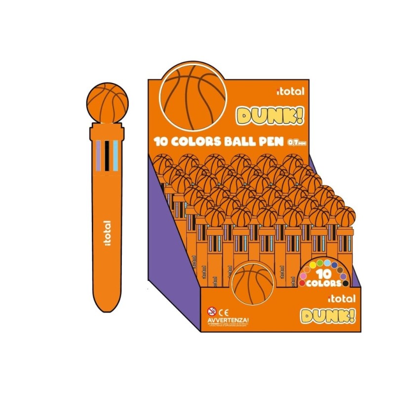 Bolígrafo Multicolor BASKETBALL - expositor 36 uds Bolígrafo Multicolor BASKETBALL - expositor 36 uds