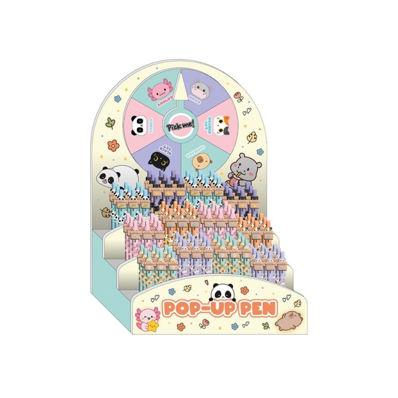 Bolígrafos Pop-Up surtidos - expositor 108 uds Bolígrafos Pop-Up surtidos - expositor 108 uds