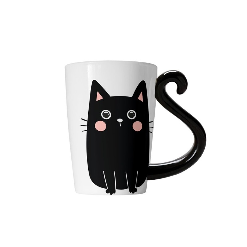 Taza de Cerámica Gato Negro Taza de Cerámica Gato Negro