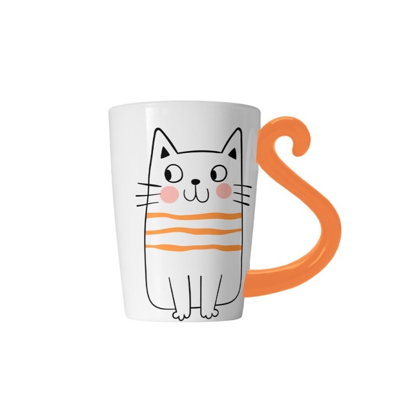 Taza de Cerámica Gato Naranja Taza de Cerámica Gato Naranja