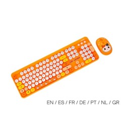 Conjunto de Teclado y Ratón ORANGE CAT (EN / ES / FR / DE / PT / NL / GR)