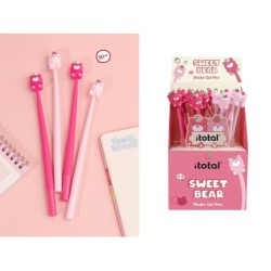 Bolígrafo Flexible Oso Rosa - expositor 24 uds