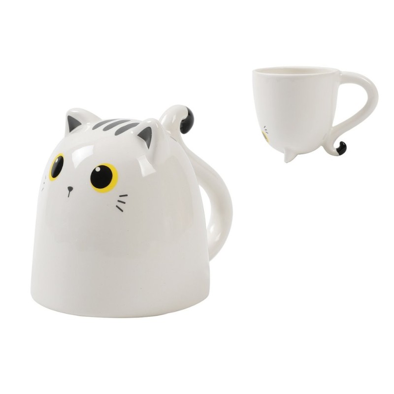 Taza de Cerámica Up & Down WHITE CAT Taza de Cerámica Up & Down WHITE CAT