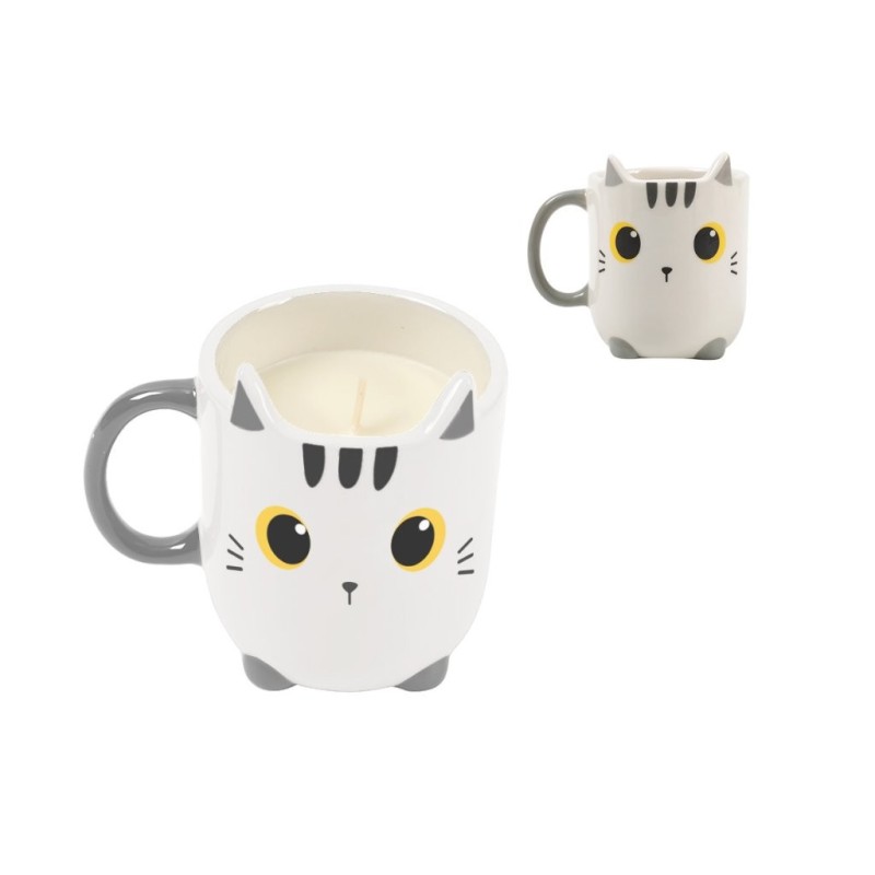 Taza con Vela WHITE CAT Taza con Vela WHITE CAT