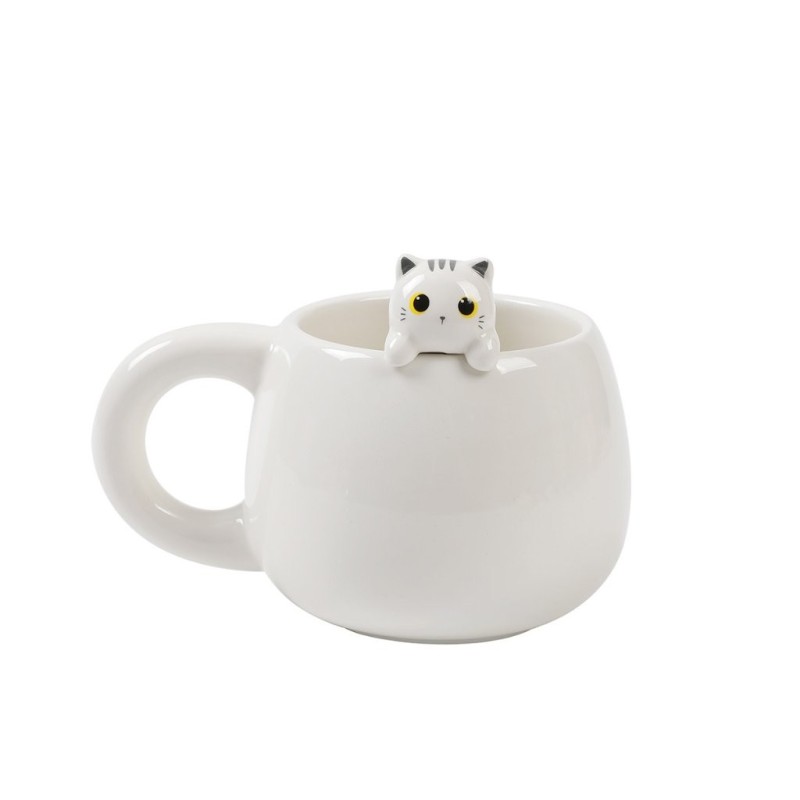 Taza de Cerámica con Charm WHITE CAT Taza de Cerámica con Charm WHITE CAT