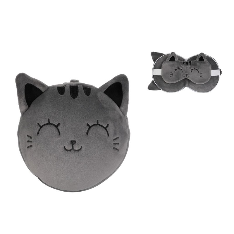Almohada con Antifaz GREY CAT Almohada con Antifaz GREY CAT