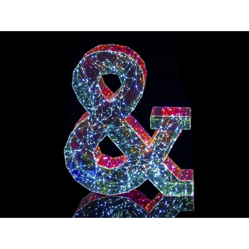 Luz LED con forma de & Luz LED con forma de &