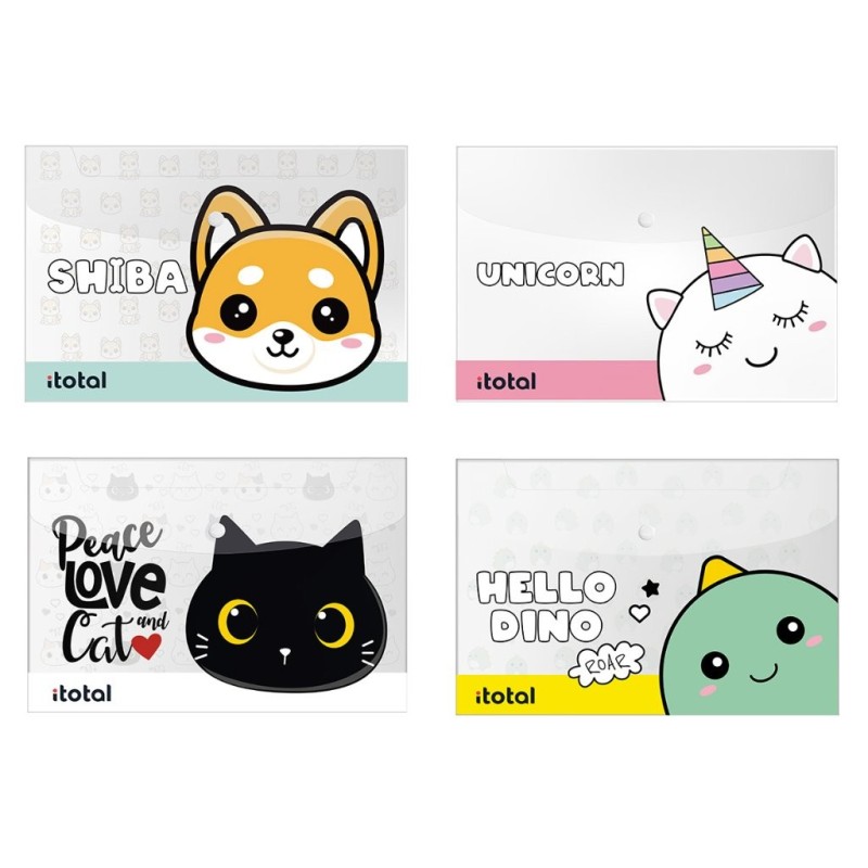 Carpetas de Documentos surtidas HELLO DINO, SHIBA, UNICORN & CAT Carpetas de Documentos surtidas HELLO DINO, SHIBA, UNICORN & CAT