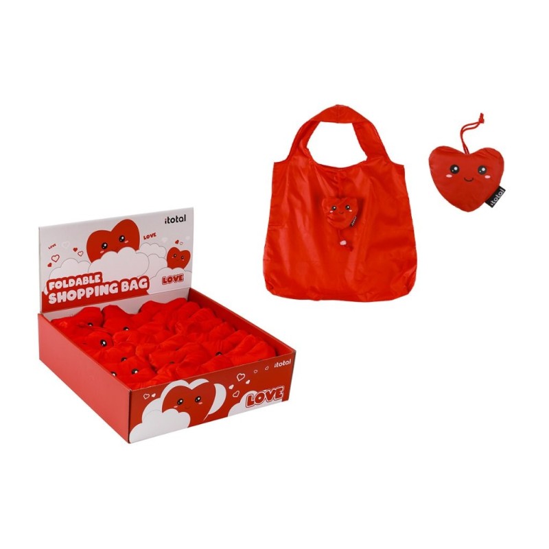 Bolsa de Compras plegable FOLLOW YOUR HEART - expositor 36 uds Bolsa de Compras plegable FOLLOW YOUR HEART - expositor 36 uds