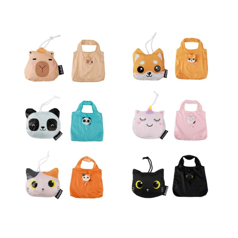 Bolsas de Compras plegables surtidas - expositor 36 uds Bolsas de Compras plegables surtidas - expositor 36 uds