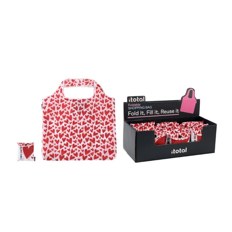 Bolsa de la compra FOLLOW YOUR HEART - expositor 24 uds Bolsa de la compra FOLLOW YOUR HEART - expositor 24 uds