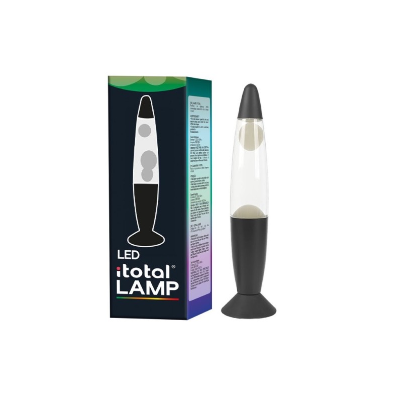 Lámpara de Lava LED Bullet con Luz que Cambia de Color y Base Negra Lámpara de Lava LED Bullet con Luz que Cambia de Color y Base Negra