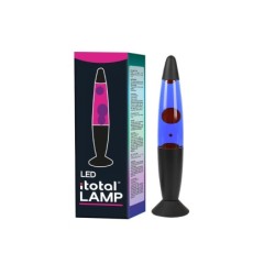 Lámpara de Lava LED Bullet con Luz Rosa y Base Negra