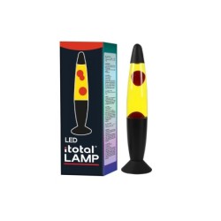 Lámpara de Lava LED Bullet con Luz Roja y Base Negra
