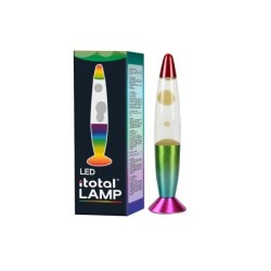Lámpara de Lava LED Bullet con Luz que Cambia de Color y Base Rainbow