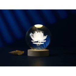 Lámpara Bola de cristal grande Lotus