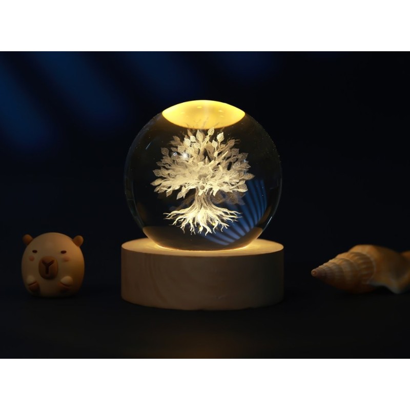 Lámpara Bola de cristal pequeña Árbol Lámpara Bola de cristal pequeña Árbol