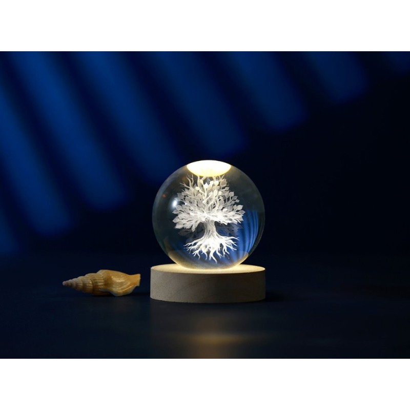 Lámpara Bola de cristal media Árbol Lámpara Bola de cristal media Árbol