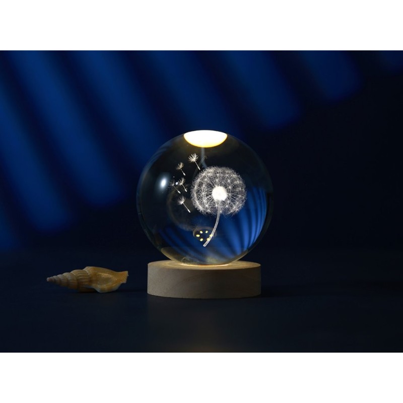 Lámpara Bola de cristal grande Diente de león Lámpara Bola de cristal grande Diente de león