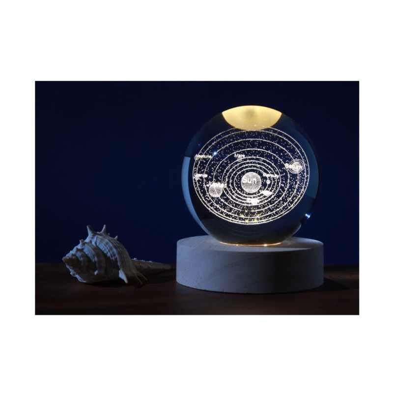 Lámpara Bola de cristal pequeña Sistema Solar Lámpara Bola de cristal pequeña Sistema Solar