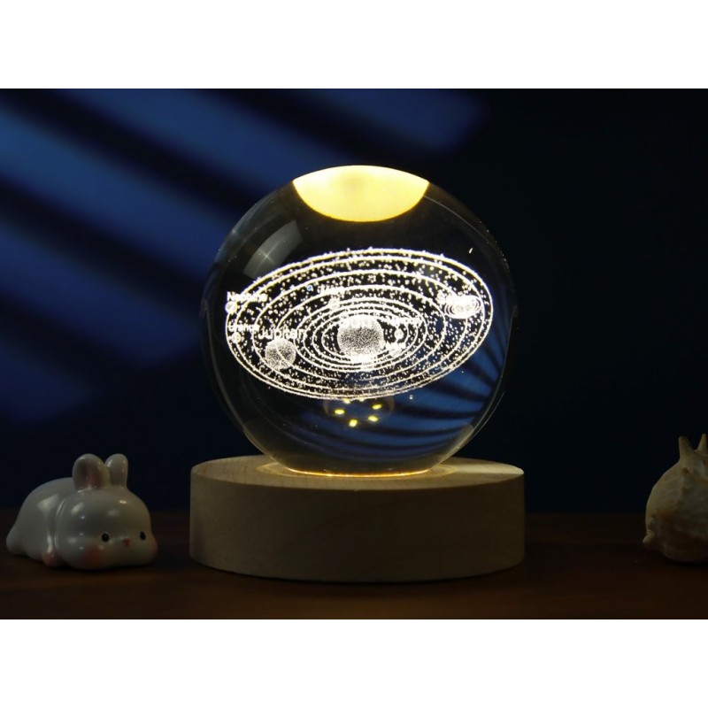 Lámpara Bola de cristal media Sistema Solar Lámpara Bola de cristal media Sistema Solar