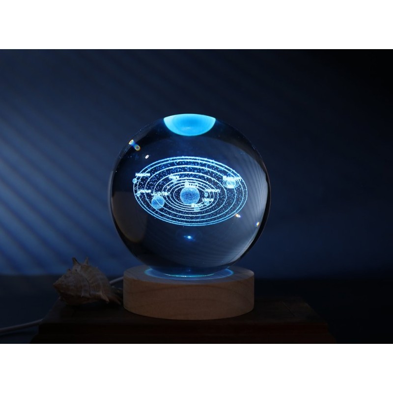 Lámpara Bola de cristal grande Sistema Solar Lámpara Bola de cristal grande Sistema Solar