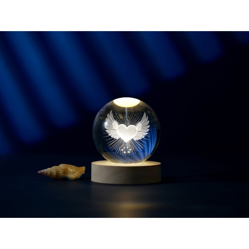 Lámpara Bola de cristal media Corazón Lámpara Bola de cristal media Corazón