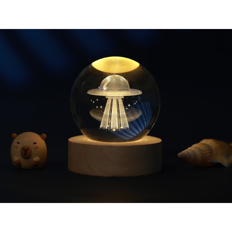 Lámpara Bola de cristal pequeña Ufo Lámpara Bola de cristal pequeña Ufo